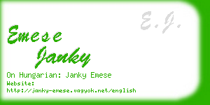 emese janky business card